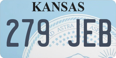 KS license plate 279JEB