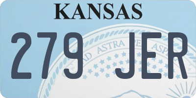 KS license plate 279JER
