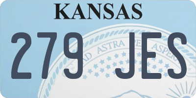 KS license plate 279JES