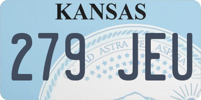 KS license plate 279JEU