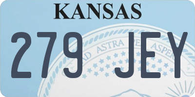 KS license plate 279JEY