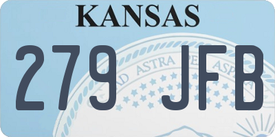 KS license plate 279JFB