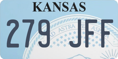KS license plate 279JFF