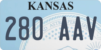 KS license plate 280AAV