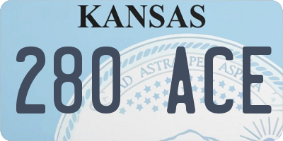 KS license plate 280ACE
