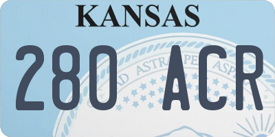 KS license plate 280ACR