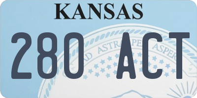 KS license plate 280ACT
