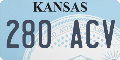 KS license plate 280ACV