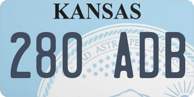 KS license plate 280ADB