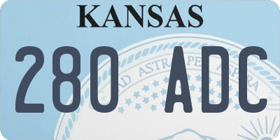 KS license plate 280ADC