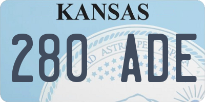 KS license plate 280ADE