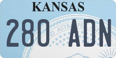 KS license plate 280ADN