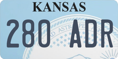 KS license plate 280ADR
