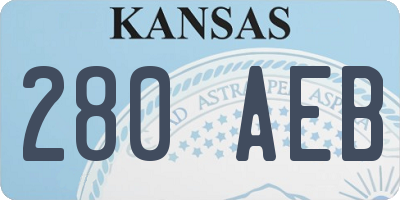KS license plate 280AEB