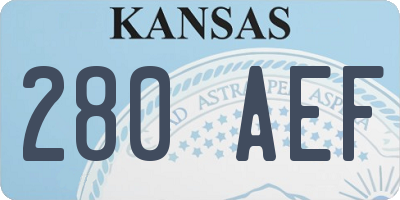 KS license plate 280AEF