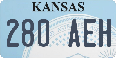 KS license plate 280AEH