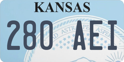 KS license plate 280AEI