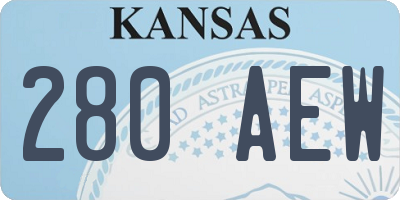 KS license plate 280AEW
