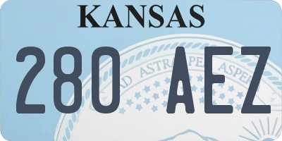 KS license plate 280AEZ
