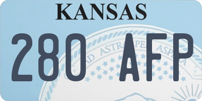 KS license plate 280AFP