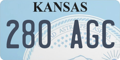 KS license plate 280AGC