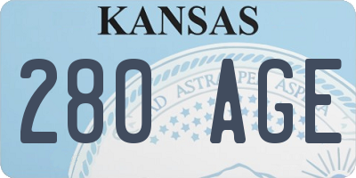 KS license plate 280AGE