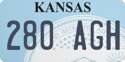 KS license plate 280AGH