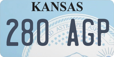 KS license plate 280AGP