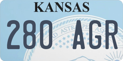KS license plate 280AGR
