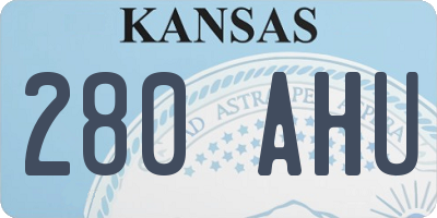 KS license plate 280AHU