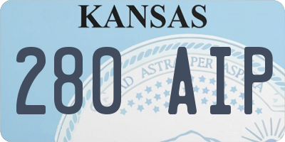 KS license plate 280AIP
