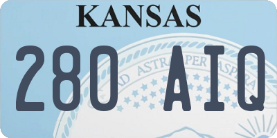 KS license plate 280AIQ