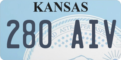 KS license plate 280AIV