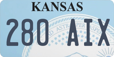 KS license plate 280AIX