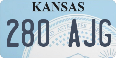 KS license plate 280AJG