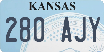 KS license plate 280AJY