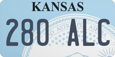 KS license plate 280ALC