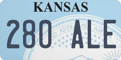 KS license plate 280ALE