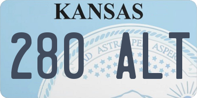 KS license plate 280ALT