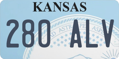 KS license plate 280ALV