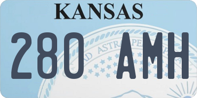KS license plate 280AMH