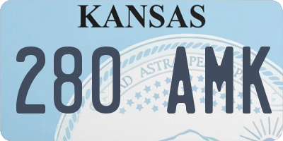 KS license plate 280AMK