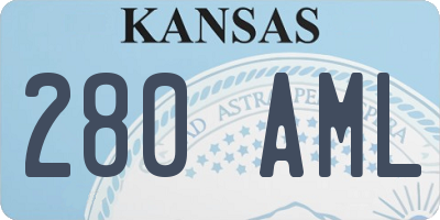 KS license plate 280AML
