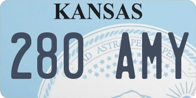 KS license plate 280AMY