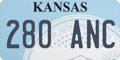 KS license plate 280ANC
