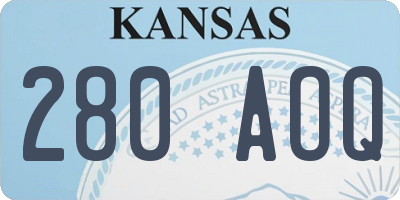 KS license plate 280AOQ