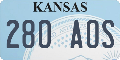 KS license plate 280AOS
