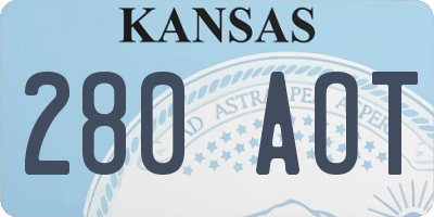 KS license plate 280AOT
