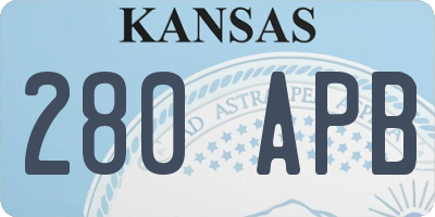 KS license plate 280APB