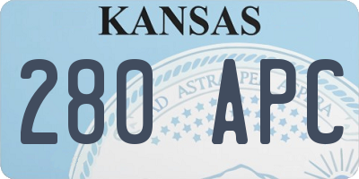 KS license plate 280APC